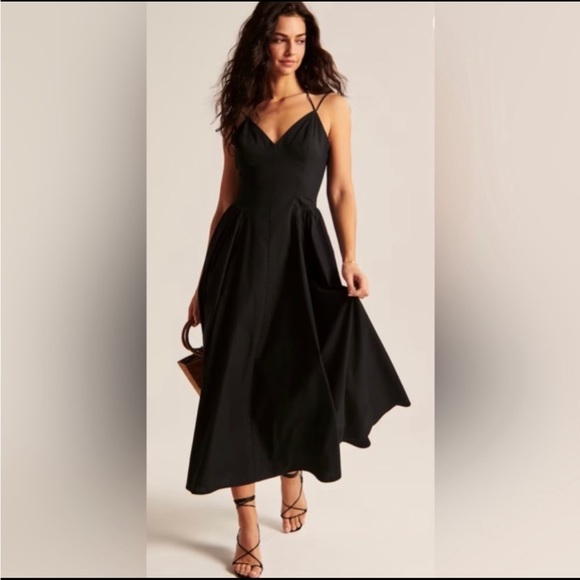 Strappy Plunge Corset Maxi Dress - Picture 1 of 5